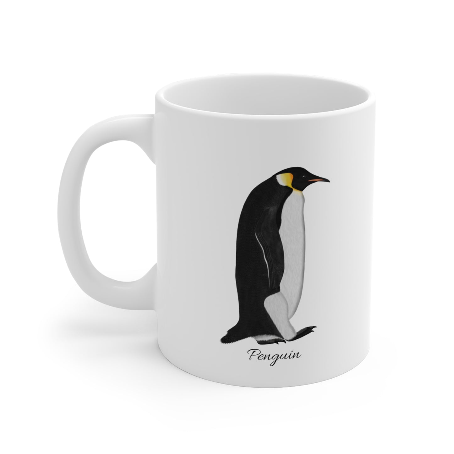 Penguin Bird Ceramic Mug Birdwatcher White