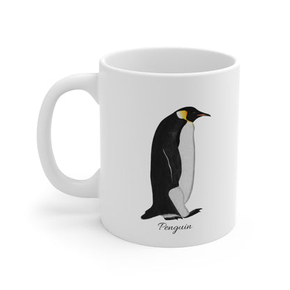 Penguin Bird Ceramic Mug Birdwatcher White