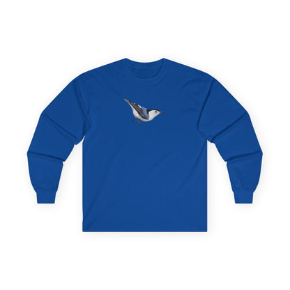 Nuthatch Birding & Birdwatching Bird Cotton Long Sleeve T-Shirt