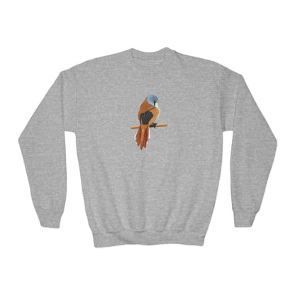 Bearded Reedling Bird Birdwatching Youth Crewneck Sweatshirt