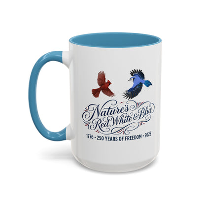 Cardinal & Blue Jay America 250 Mug | Red, White & Blue Ceramic Cup