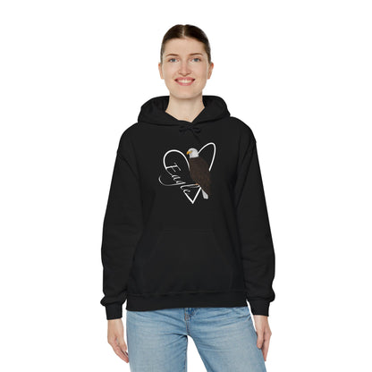 Bald Eagle Heart Bird Birdwatching Birdlover Hoodie