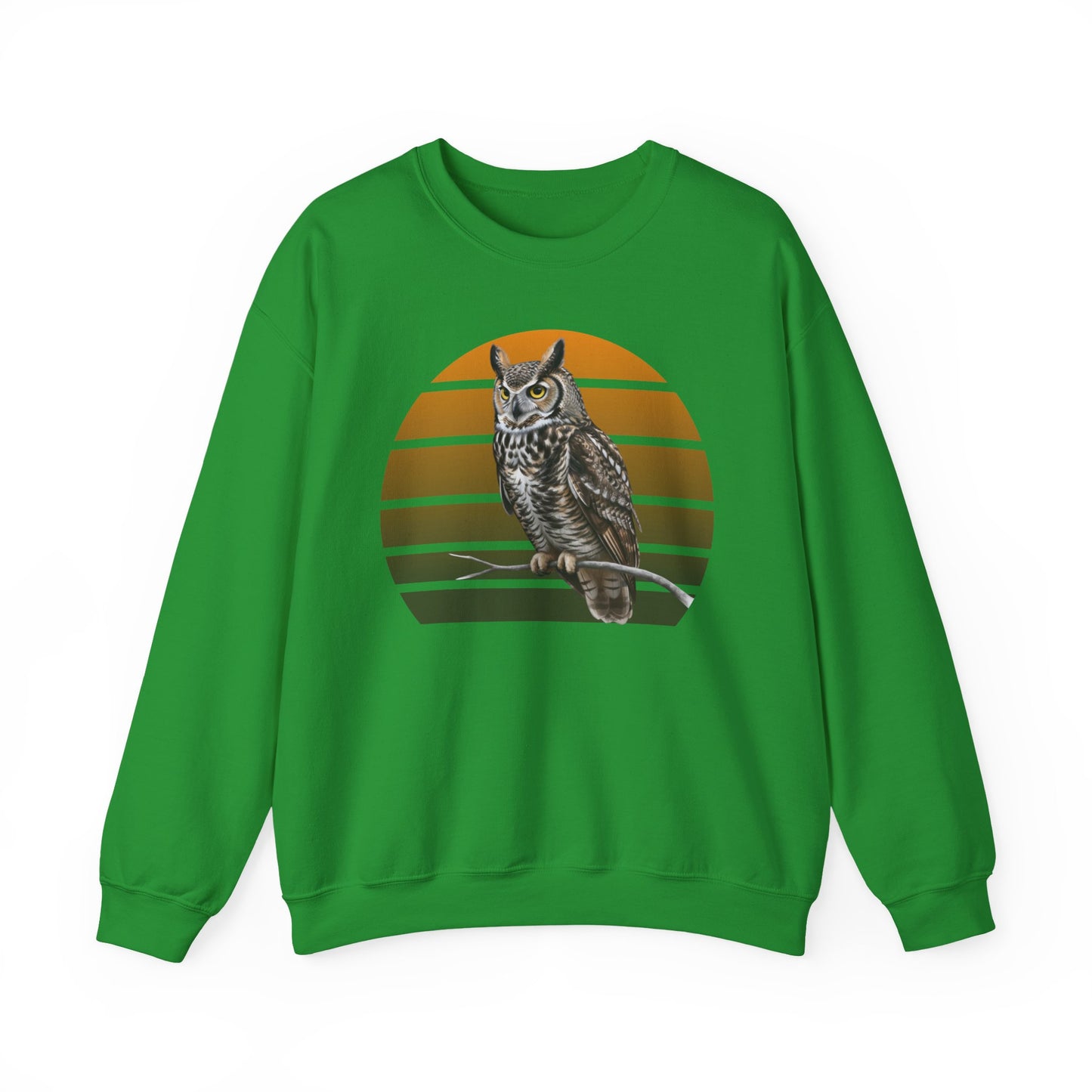 Great Horned Owl Sweatshirt | Unisex Bird of Prey Crewneck | Owl Lover & Birder Gift