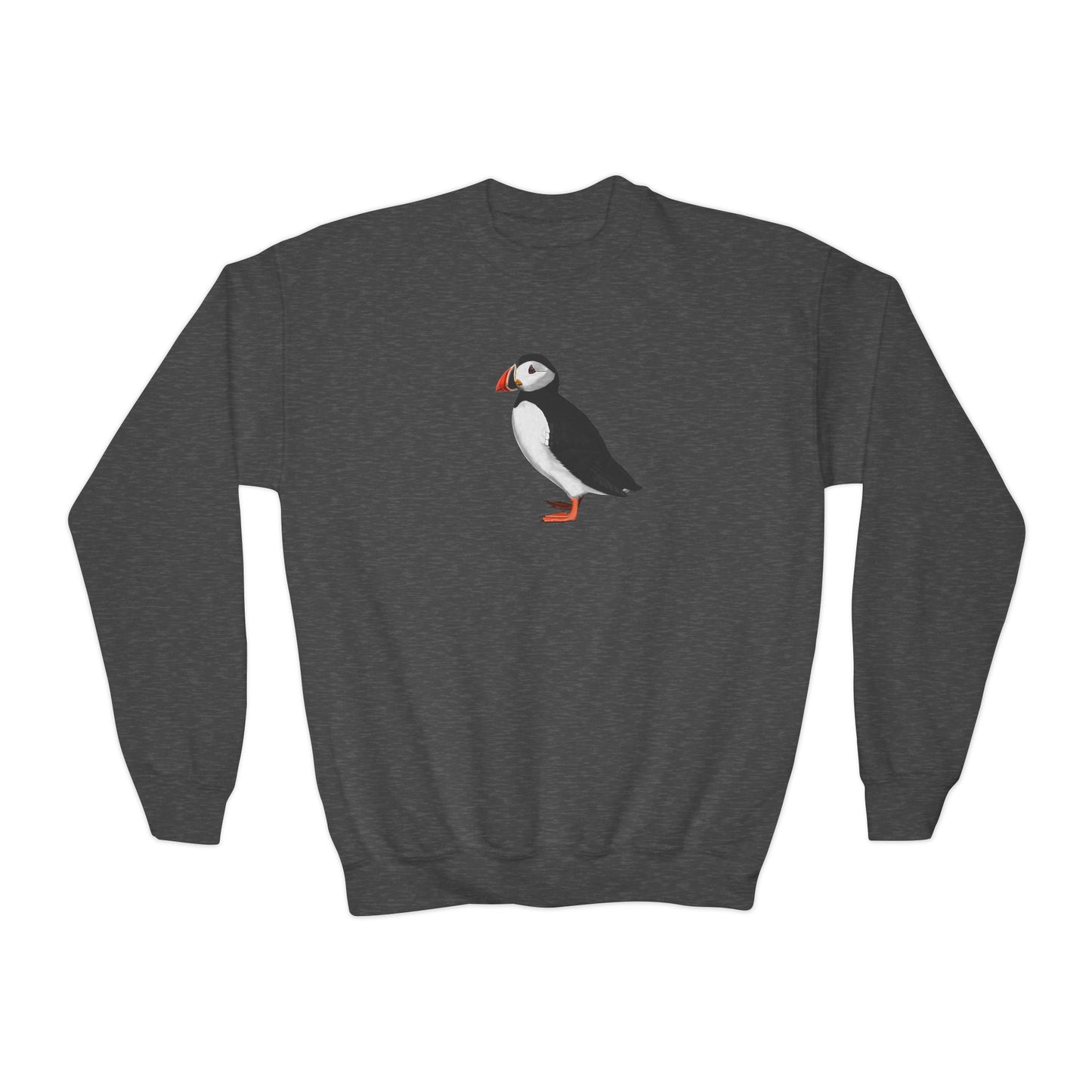 Puffin Bird Birdwatching Youth Crewneck Sweatshirt