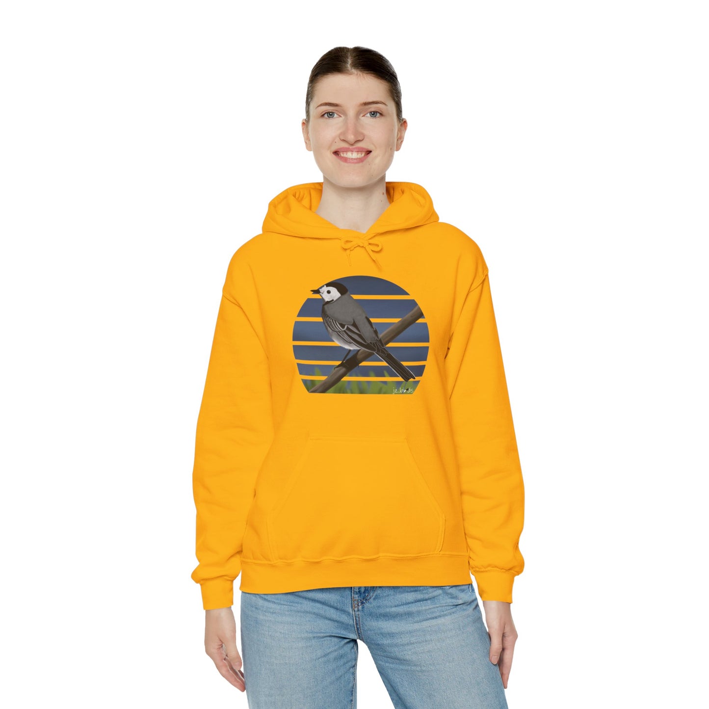 White Wagtail Bird Hoodie