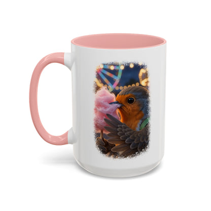 Robin Rosi Pink Cotton Candy Premium Mug for Bird Lovers