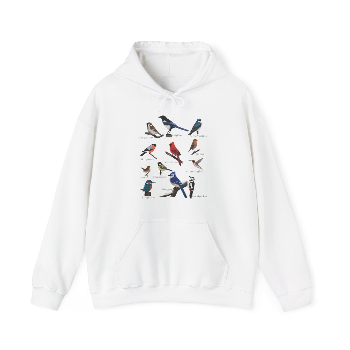 Garden Birds Cardinal Blue Jay Bullfinch Hoodie - jz.birds