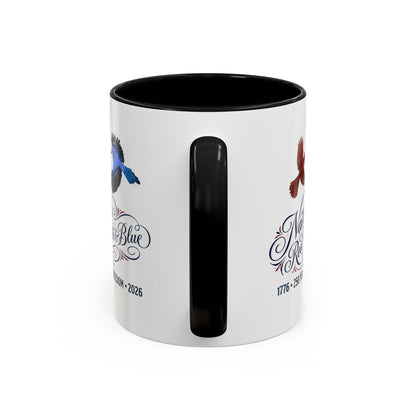 Cardinal & Blue Jay America 250 Mug | Red, White & Blue Ceramic Cup