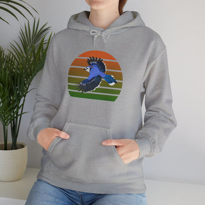 Blue Jay Flying Bird Birdwatcher Biologist Birdlover Hoodie