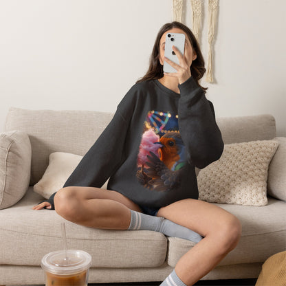 Robin Rosi Pink Cotton Candy Premium Sweatshirt for Bird Lovers