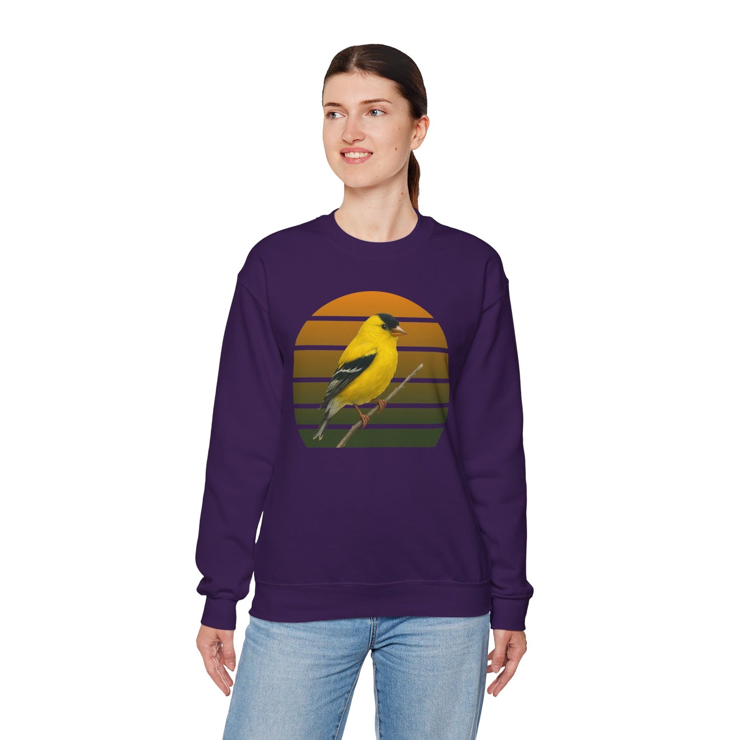 American Goldfinch Sweatshirt | Unisex Bird Lover Pullover | Wildlife Birder Gift | Songbird Crewneck