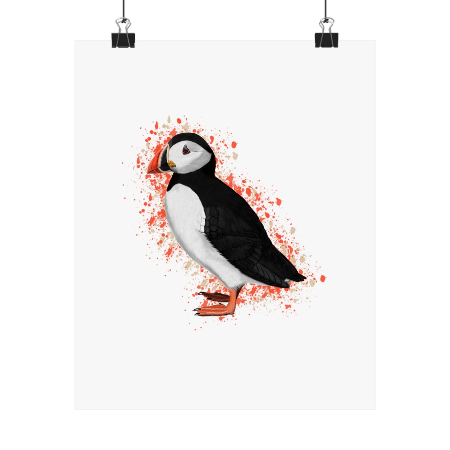 Puffin Bird Artwork Matte Poster