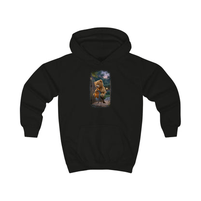 Kuscheliger Kinder Hoodie Rosi Rotkehlchen & der Riesen-Teddy