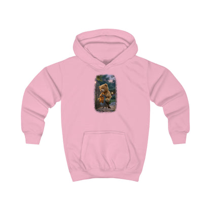 Kuscheliger Kinder Hoodie Rosi Rotkehlchen & der Riesen-Teddy