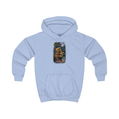 Kuscheliger Kinder Hoodie Rosi Rotkehlchen & der Riesen-Teddy