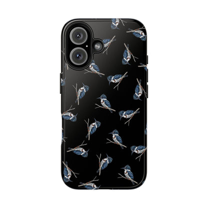 Belted Kingfisher iPhone Case Black – Premium Tough Phone Cover for Bird Lovers