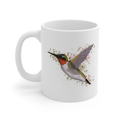 Hummingbird Bird Ceramic Mug 11oz White - jz.birds