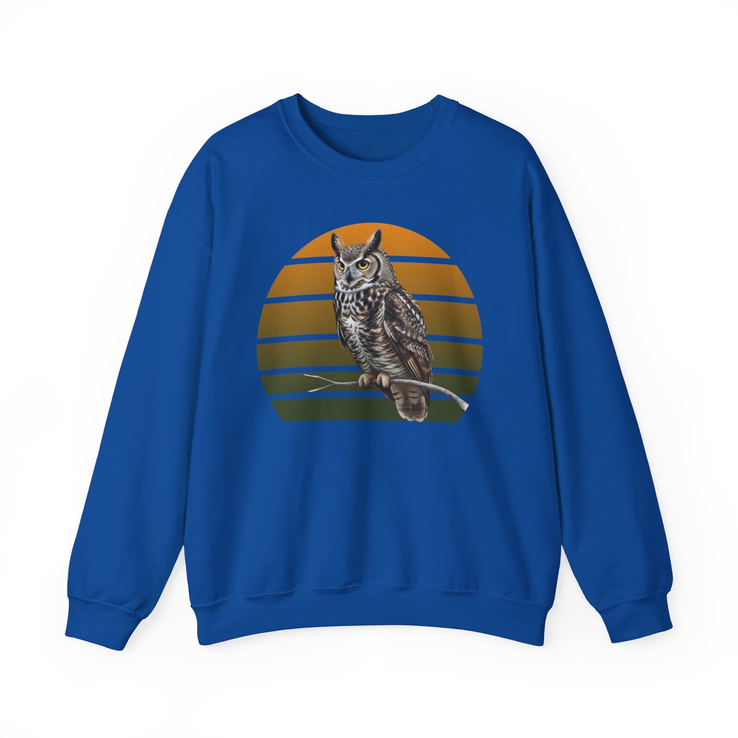 Great Horned Owl Sweatshirt | Unisex Bird of Prey Crewneck | Owl Lover & Birder Gift