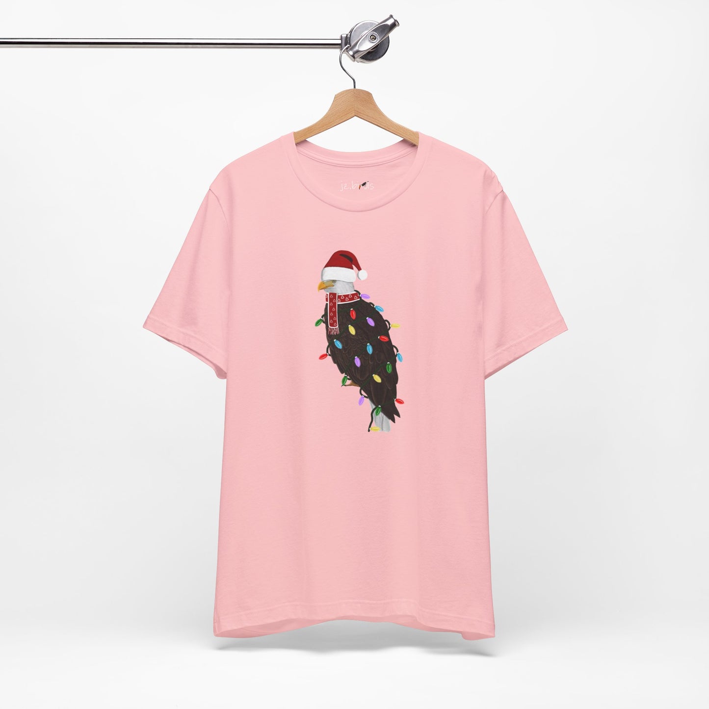 Bald Eagle with Fairy Lights Christmas Bird T-Shirt