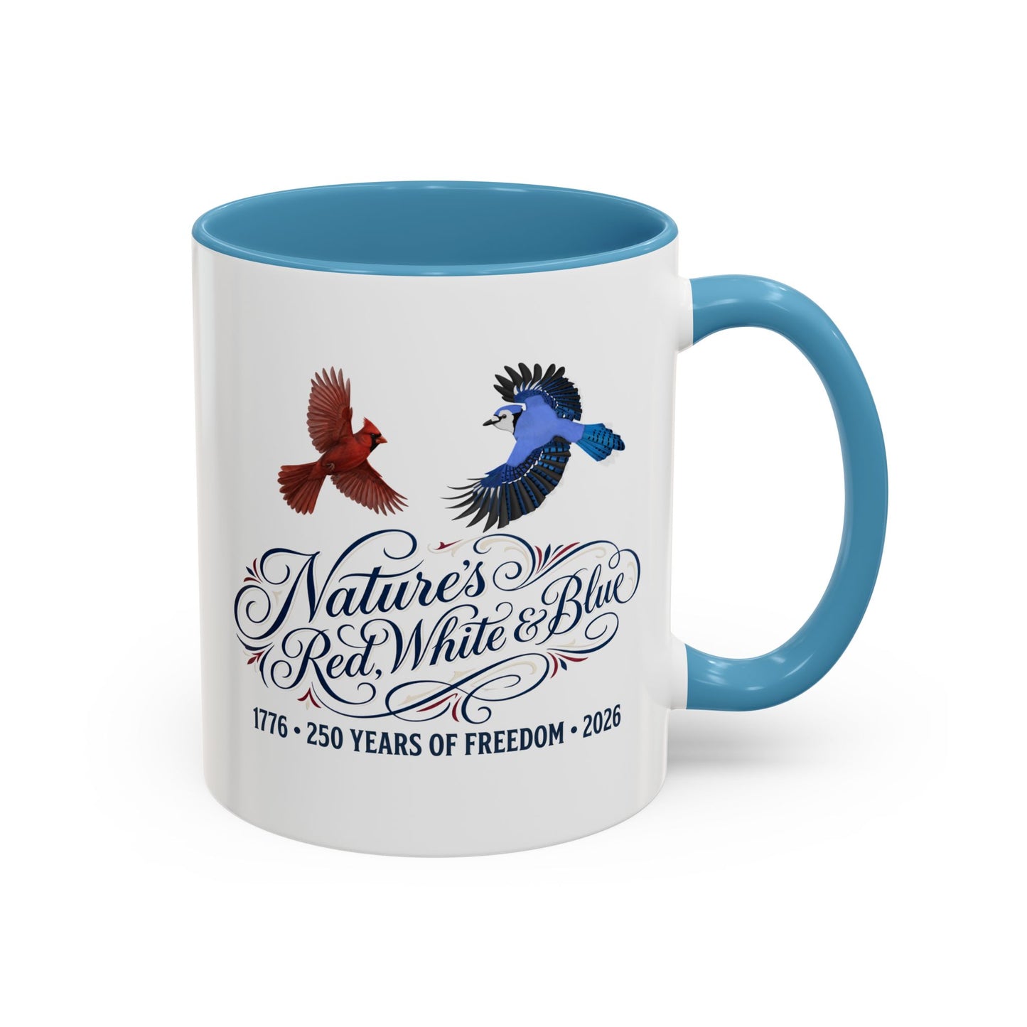 Cardinal & Blue Jay America 250 Mug | Red, White & Blue Ceramic Cup