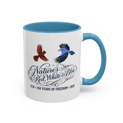 Cardinal & Blue Jay America 250 Mug | Red, White & Blue Ceramic Cup