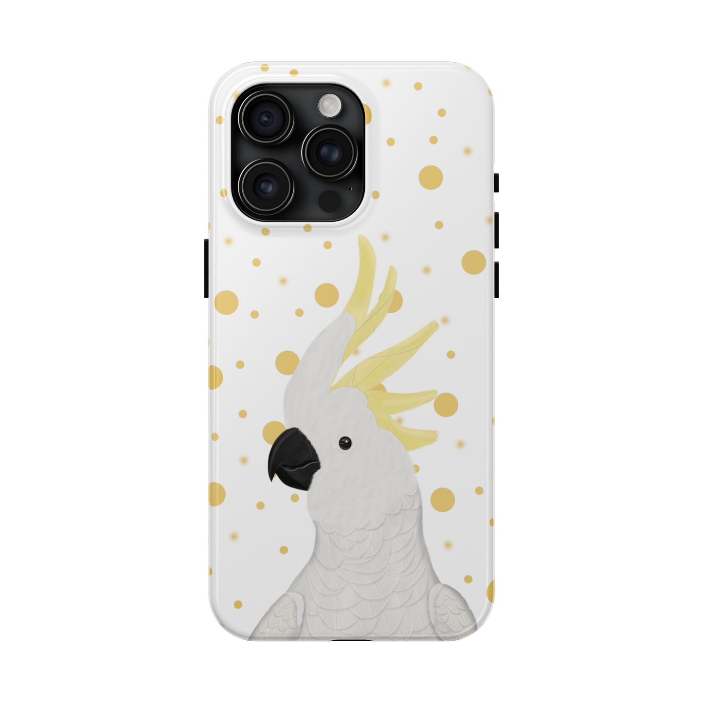 Cockatoo Bird Art Tough Phone Case White