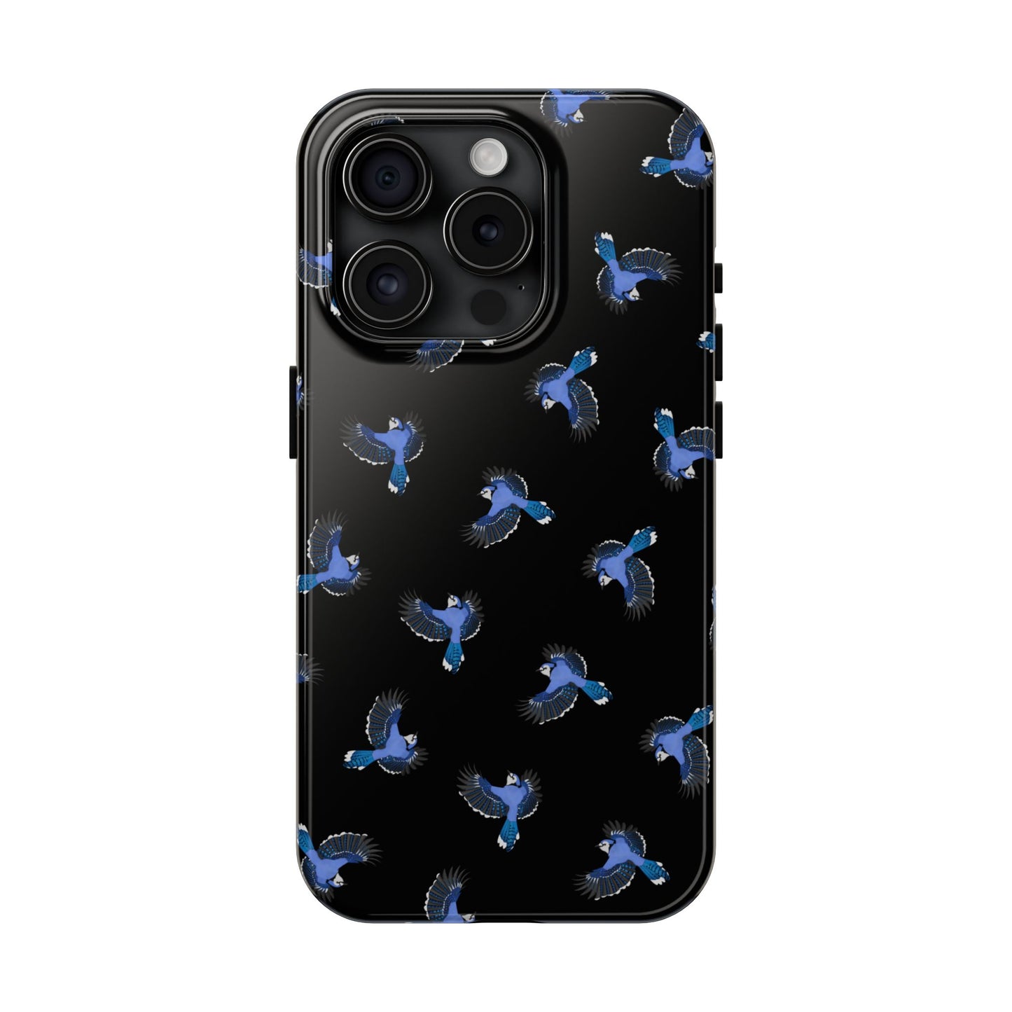 Blue Jay iPhone Case Black – Premium Tough Phone Cover for Bird Lovers