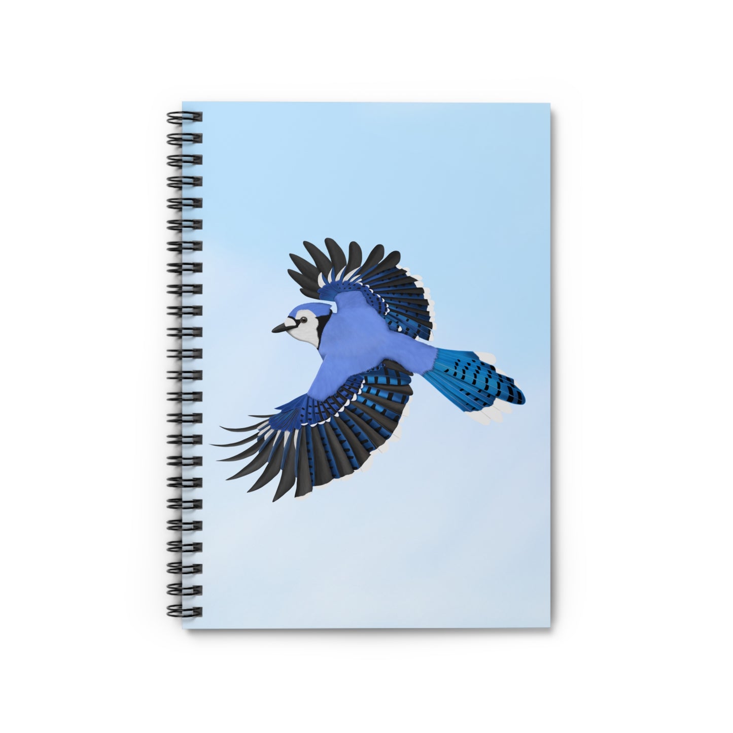 Blue Jay Bird Birdlover Spiral Notebook Ruled Line 6" x 8"