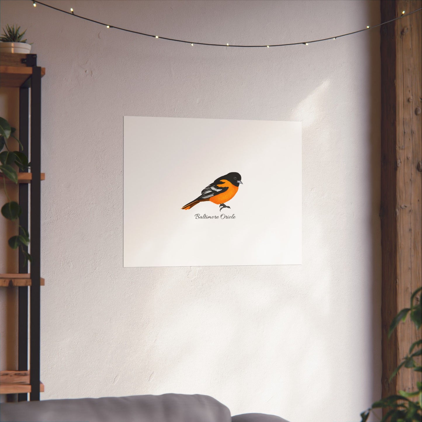 Baltimore Oriole Bird Birding Matte Poster