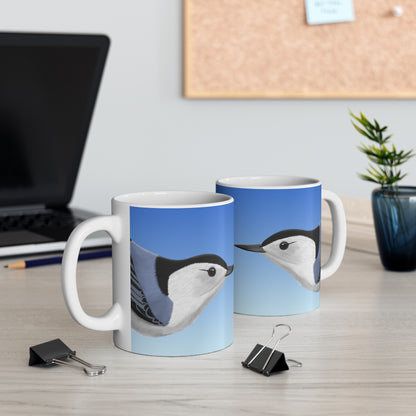 White Breasted Nuthatch Bird Ceramic Mug 11oz