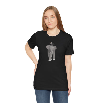 Elephant with Seagull Bird Birding & Birdwatching T-Shirt