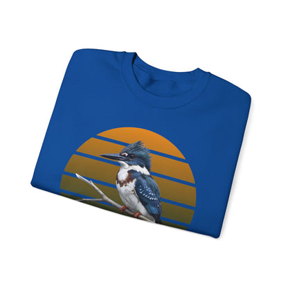 Belted Kingfisher Sweatshirt | Bird Watcher Crewneck | Unisex Songbird Gift for Bird Lovers