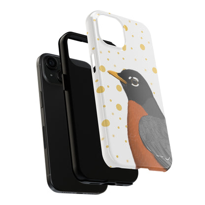 Robin Bird Art Tough Phone Case White