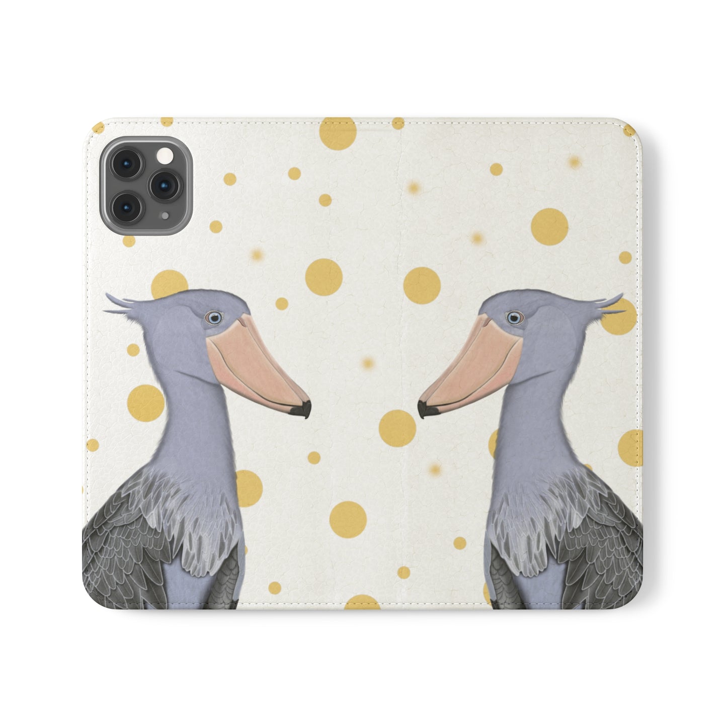 Shoebill Bird Art Phone Flip Case