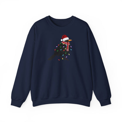 Amsel Weihnachts-Sweatshirt | Unisex Vogel Sweater für Vogelfreunde & Vogelbeobachter