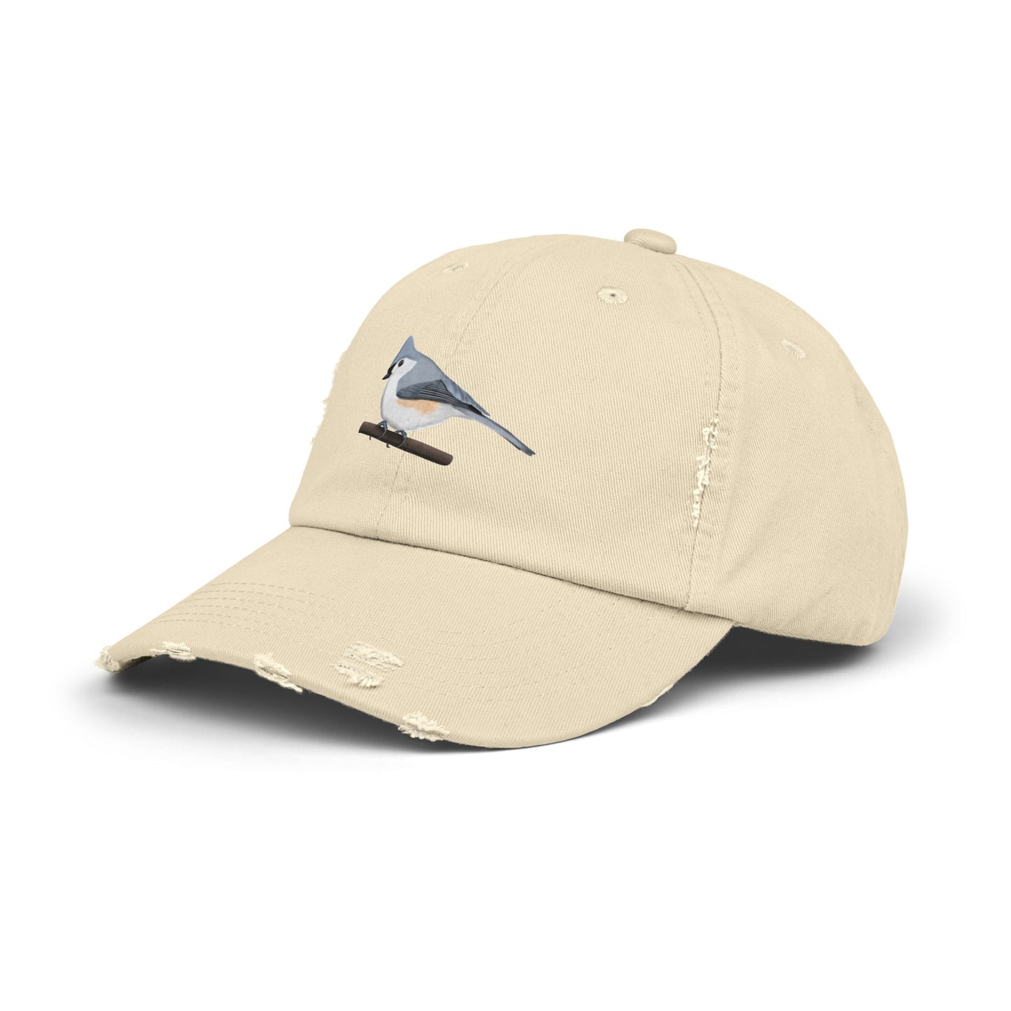 Tufted Titmouse Bird Art Distressed Cap