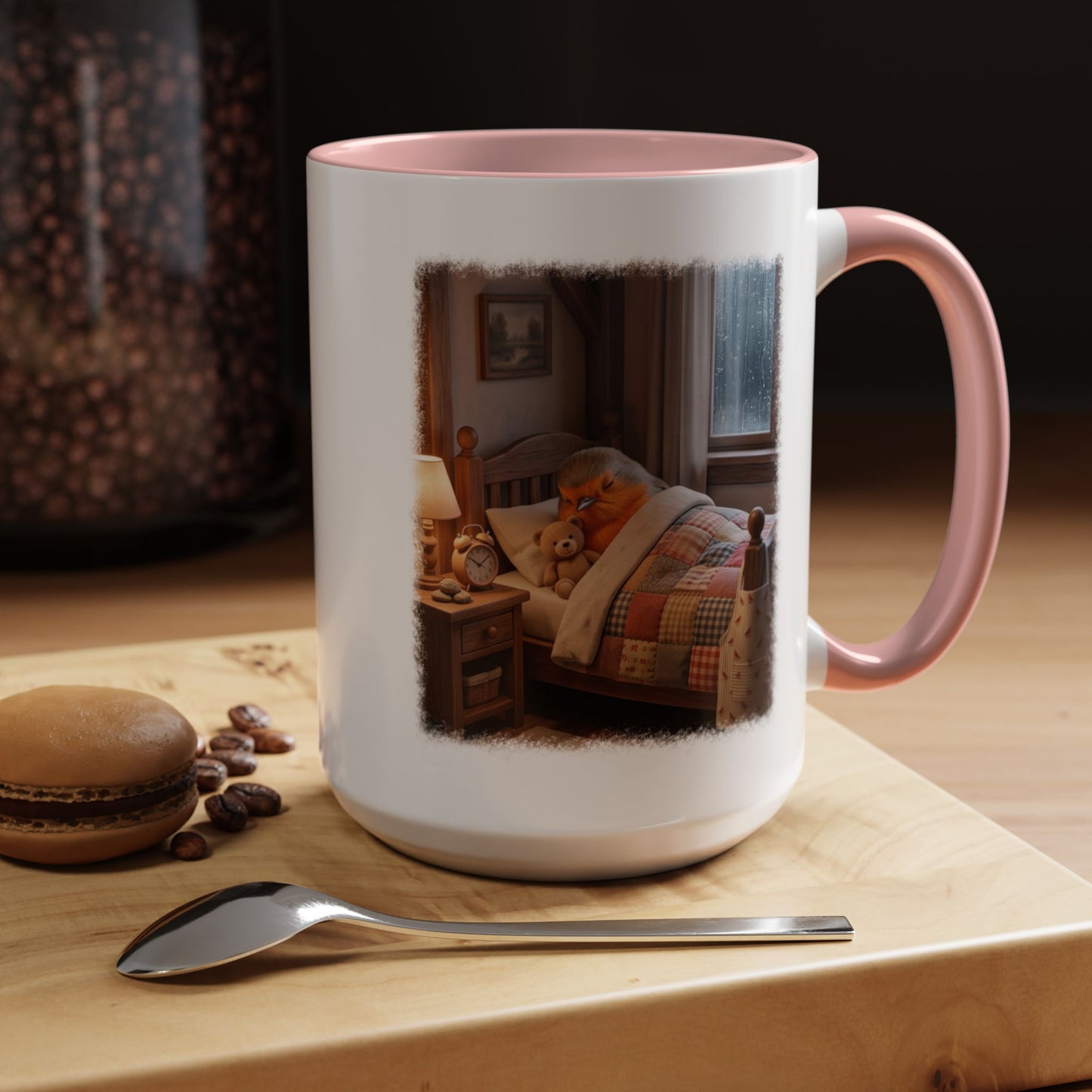 Robin Rosi Sleeping in Bed Mug for Bird Lovers