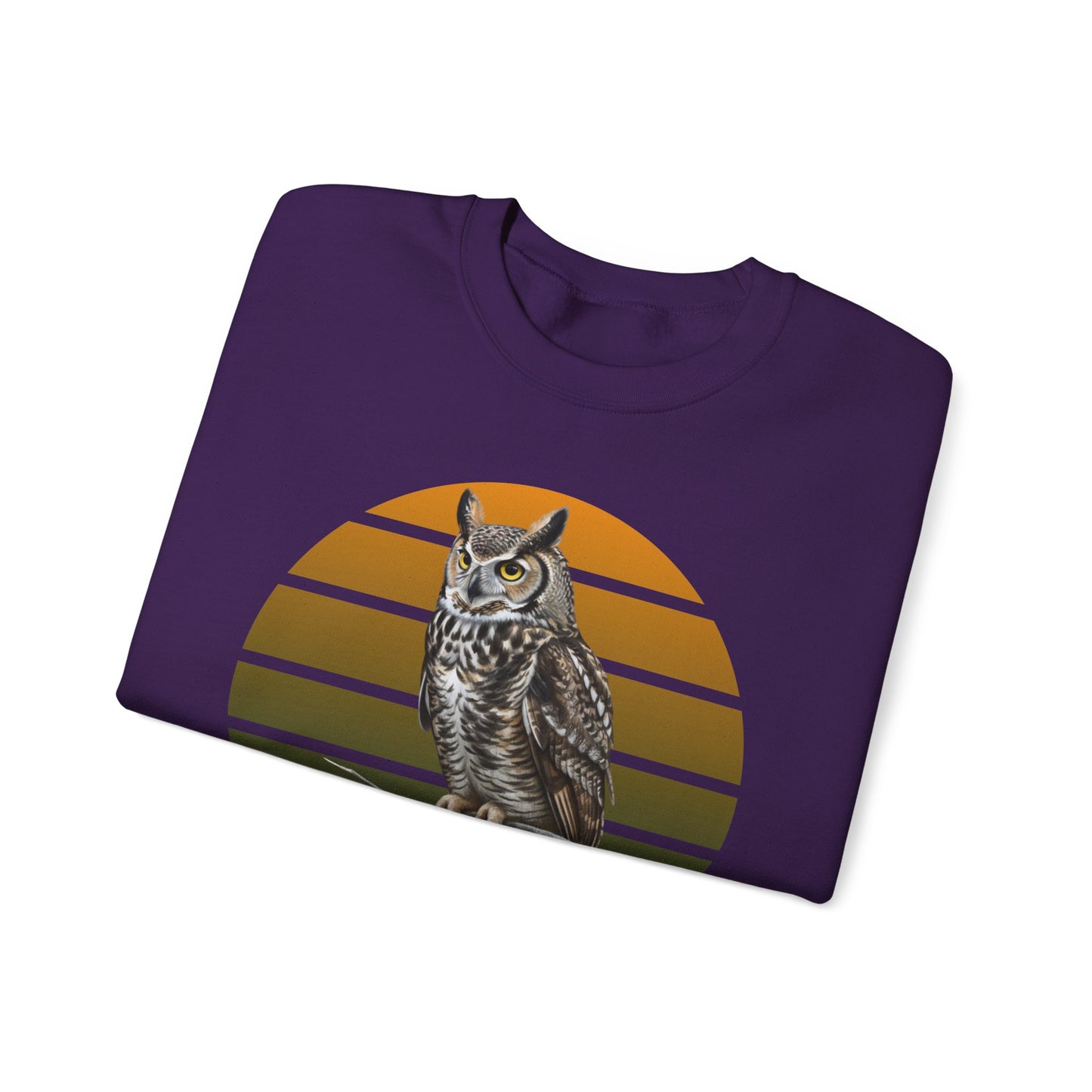 Great Horned Owl Sweatshirt | Unisex Bird of Prey Crewneck | Owl Lover & Birder Gift