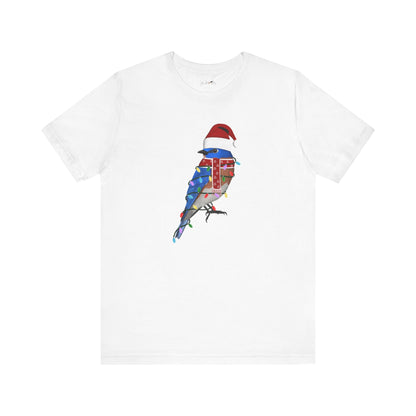 Bluebird with Fairy Lights Christmas Bird T-Shirt