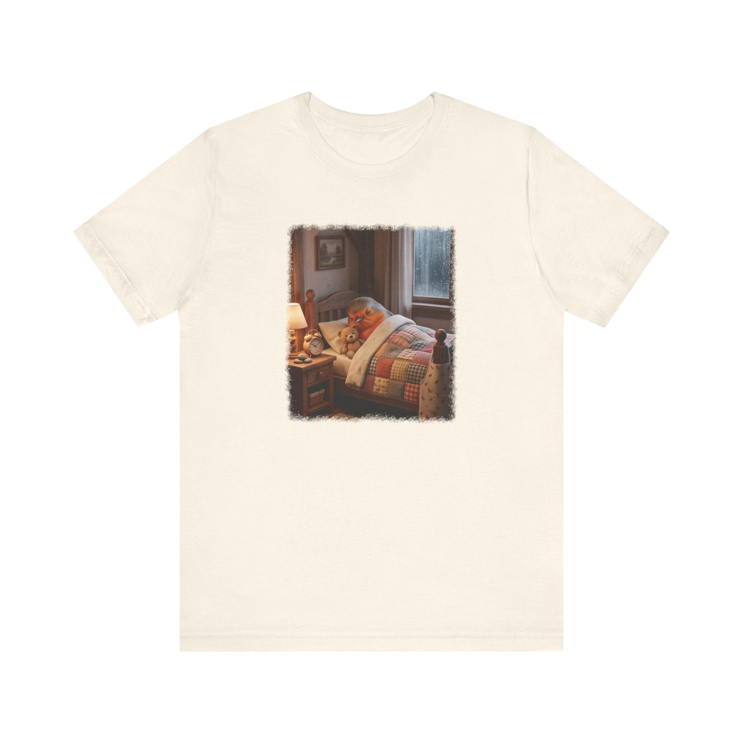 Robin Rosi Sleeping in Bed T-Shirt for Bird Lovers