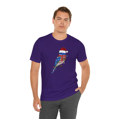 Bluebird with Fairy Lights Christmas Bird T-Shirt