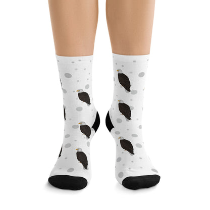 Bald Eagle Socks White Bird Socks for Bird Lovers One Size