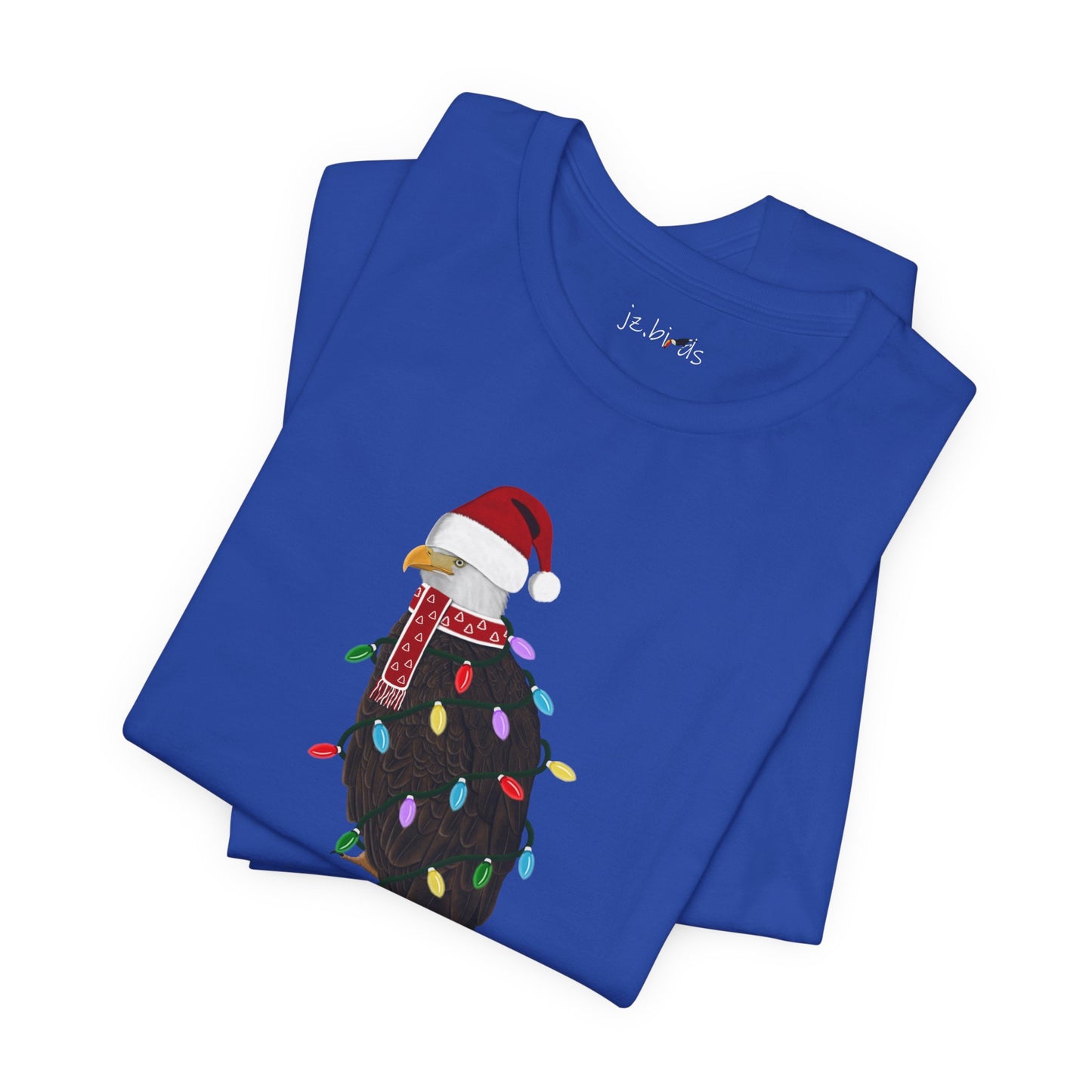 Bald Eagle with Fairy Lights Christmas Bird T-Shirt