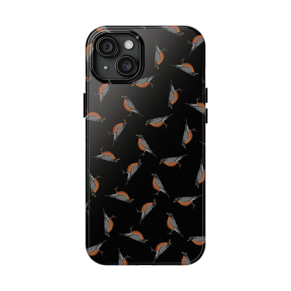American Robin iPhone Case Black – Premium Tough Phone Cover for Bird Lovers
