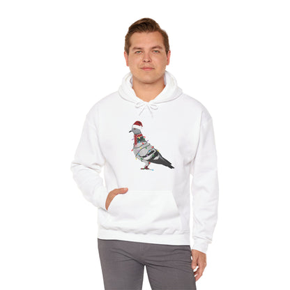 Pigeon with Fairy Lights Christmas Bird Hoodie