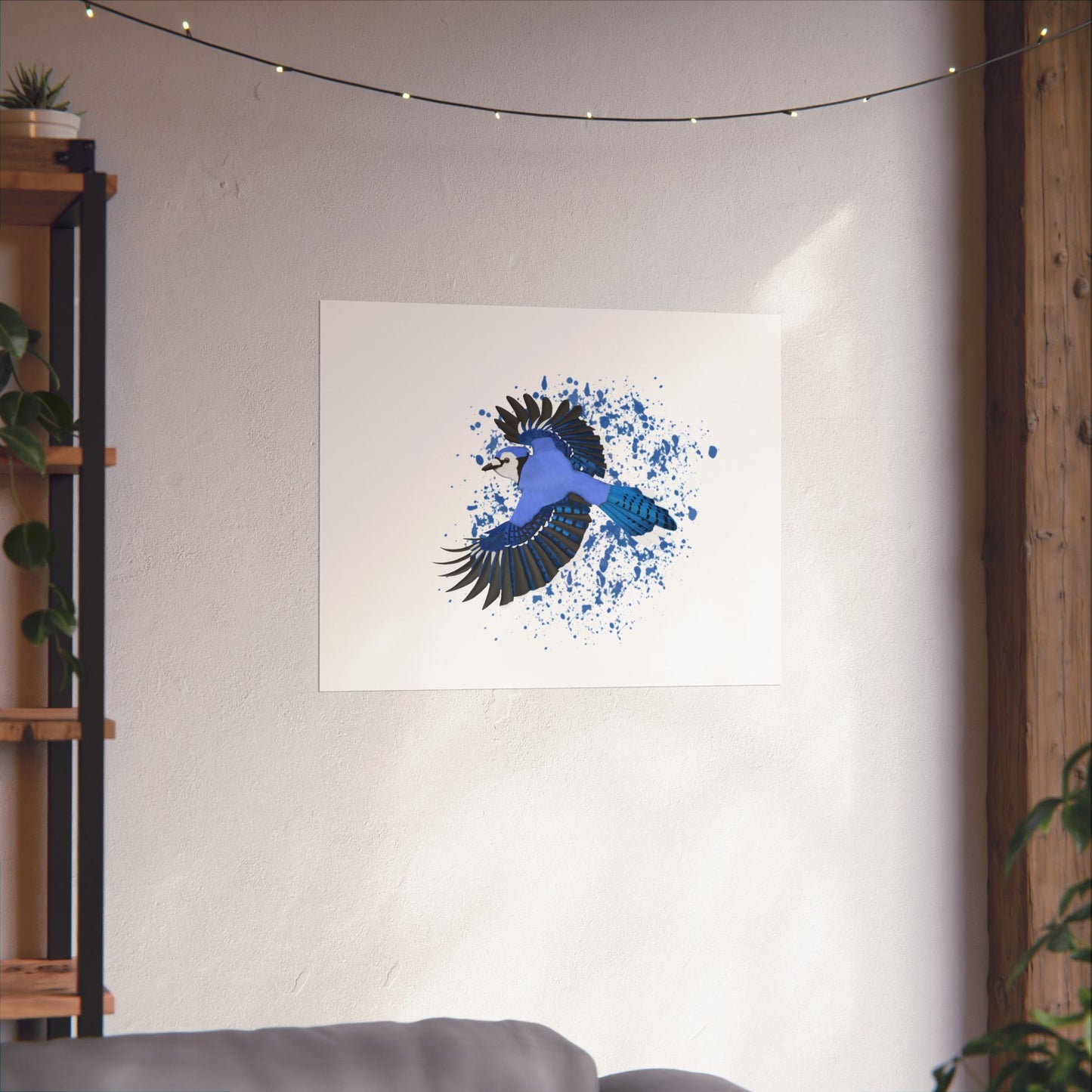 Blue Jay Bird Artwork Matte Poster