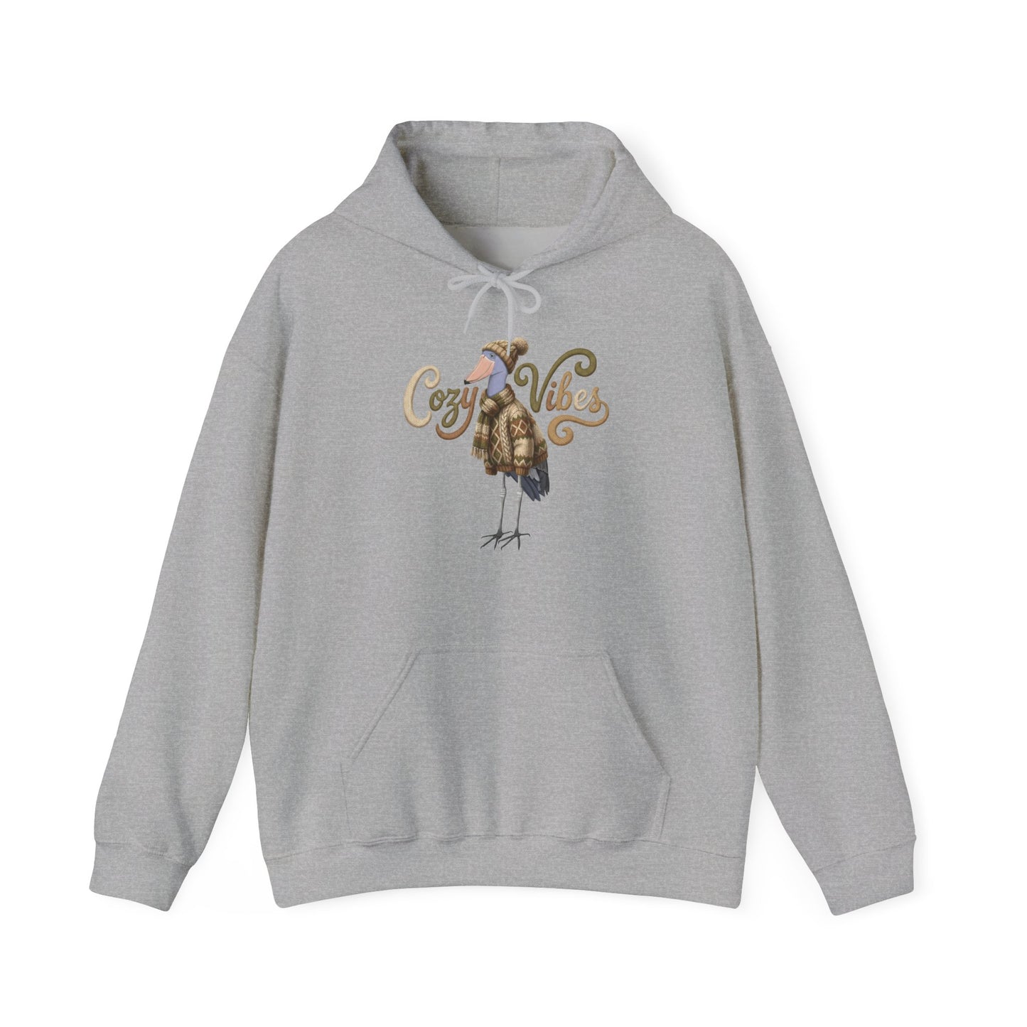 Schuhschnabel mit Strickpullover Cozy Vibes Hoodie - Vogel Kapuzenpullover für Vogelbeobachter & Naturliebhaber mit Vogelmotiv