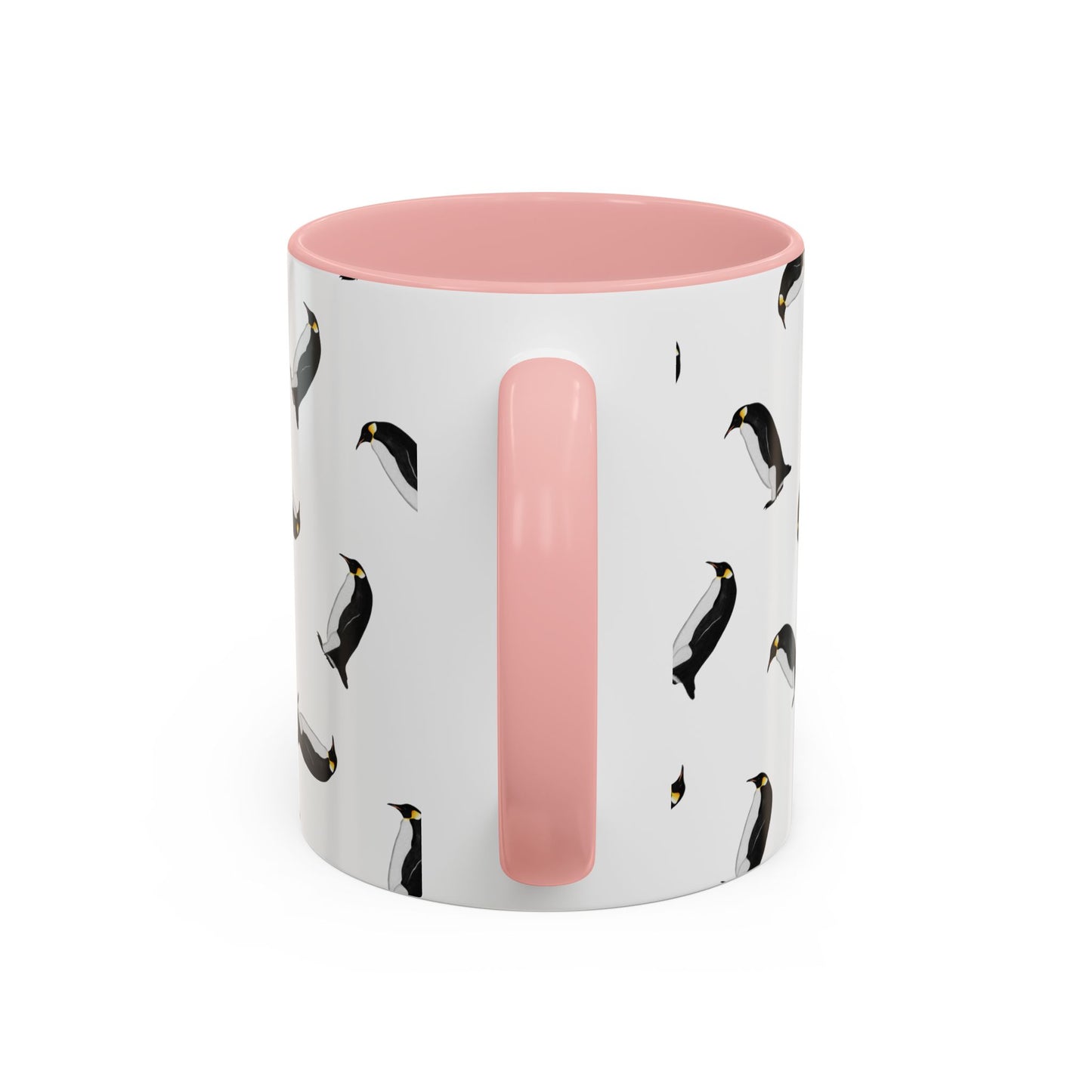 Pinguin Tasse mit Streumuster | Vogelmotiv Kaffeebecher für Vogelbeobachter & Naturfreunde on Accent Coffee Mug background