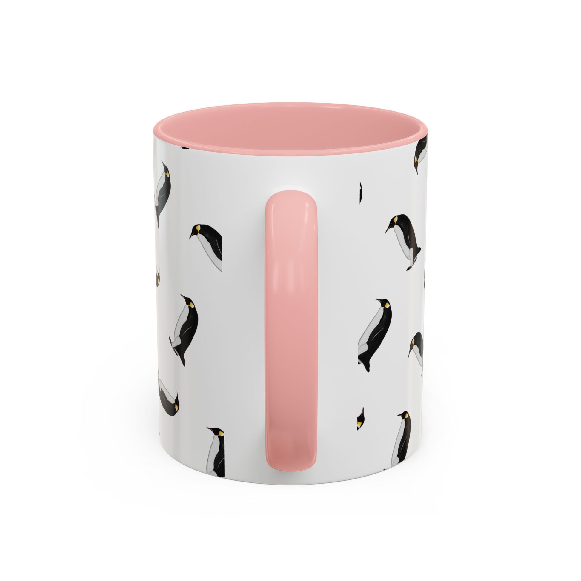 Pinguin Tasse mit Streumuster | Vogelmotiv Kaffeebecher für Vogelbeobachter & Naturfreunde on Accent Coffee Mug background