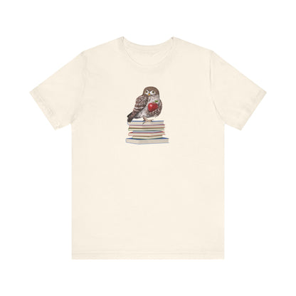 Cute Owl on Books Teacher Shirt – Back to School Apple Aesthetic